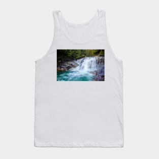 Winter Waterfall Into A Glacial Pool Tank Top